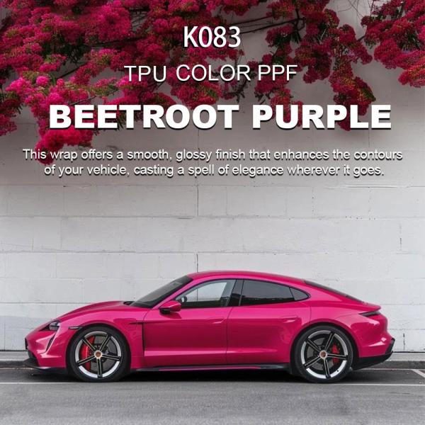 Quality K083 Beetroot Purple TPU Color PPF Film Full Car Wrap Roll wholesale