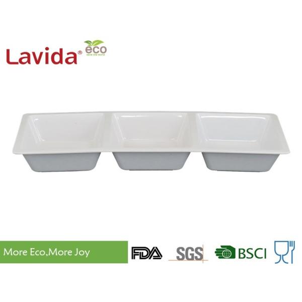 Quality Waterproof Melamine White Serving Tray High Temperature Tolerance Phthalate Free wholesale