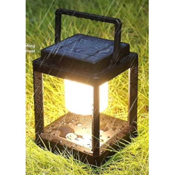 Solar Powered LED Light Warm White ABS PC Polycrystalline Silicon Solar Panel