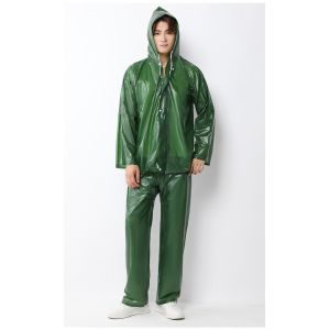 China Full PVC Rubber Raincoat Suits 100% Waterproof Rain Coat Men Work on sale