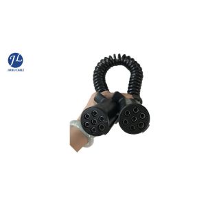 Heavy Duty Car Reverse Camera Cable 4M 7 Pin With Two Channel Connection