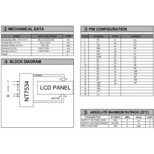 128*32 graphic LCD Module NT7534 with backlight FPC connector industrial display