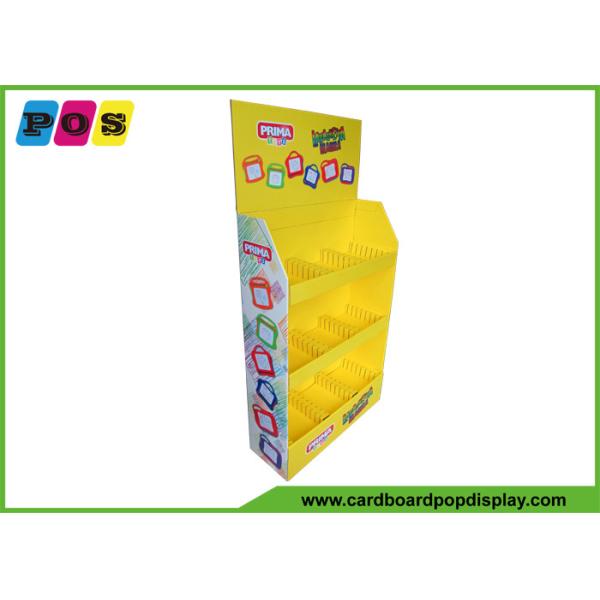 Three Shelves Corrugated Pop Retail Cardboard Displays For Drawing Board