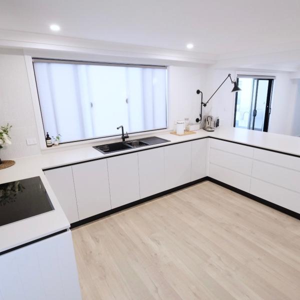 Modern Luxury Matte White Handless Lacquer Home Storage Sales Kitchen Cabinets