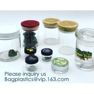 Child Resistant Glass Storage Jar, Herb Storage Glass Container, Child proof