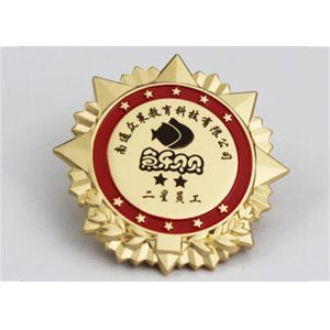 Badge Type Custom Engraved Medals Zinc / Tin Alloy Material For Military Service