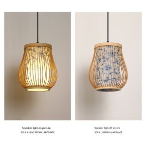 Bamboo Chandelier Zen Restaurant Dining Restaurant Box Tea Room Ancient Style