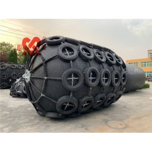 Yokohama Type Floating Pneumatic Marine Rubber Fenders With Chain And Tire Net