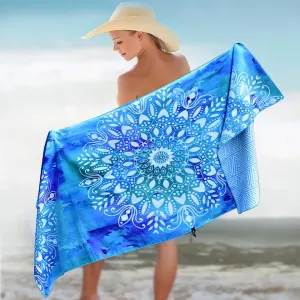 Lightweight Microfiber Printed Beach Towel 60*180cm Or Custom For Benefit