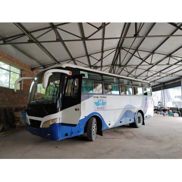 Used Shuttle Bus Front Engine 41 Seats Sliding Window Air Conditioner Leaf