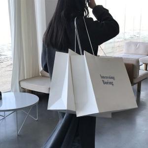 China Luxury Fashion Low Cost High Quality Packaging Bag Laminated Eco Friendly Shopping Paper Bag With Your Own Logo Print on sale