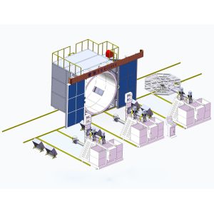 Cheap YCB-3CS-2500 3 Arms Huttle Machine High temperature material structure Circular oven for sale