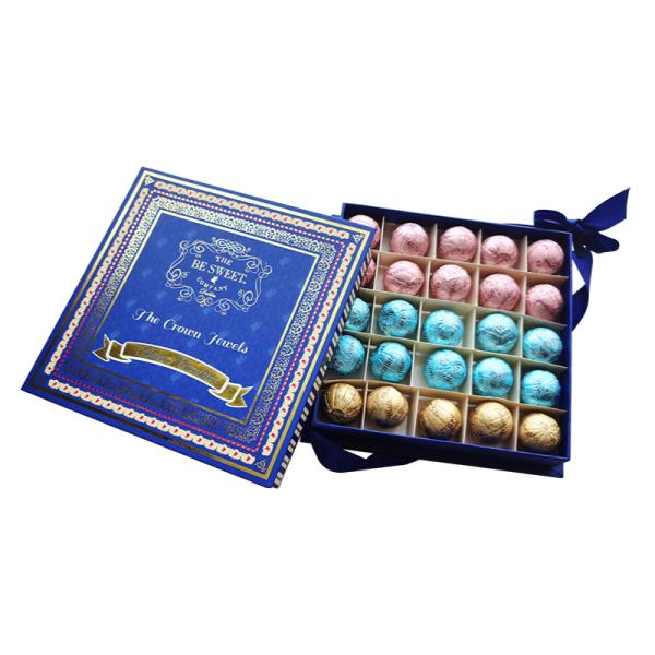 300GSM Chocolate Packaging Boxes With Handle Glossy Lamination