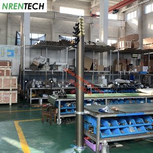 12m mobile telescopic mast 30kg payloads 2.55m closed height-pneumatic lifting