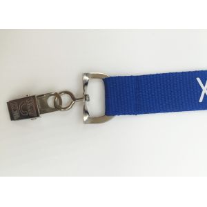 Stylish blue color customized silk-screened lanyards with high quality