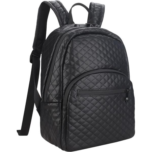 Large Capacity Black PU Waterproof Custom Travel Smell Proof Bag For Men with