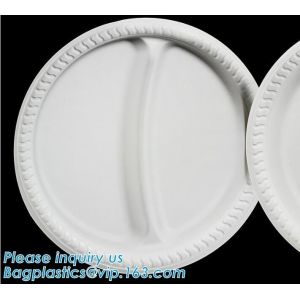 Eco-Friendly biodegradable compostable sugarcane bagasse 7inch food plate