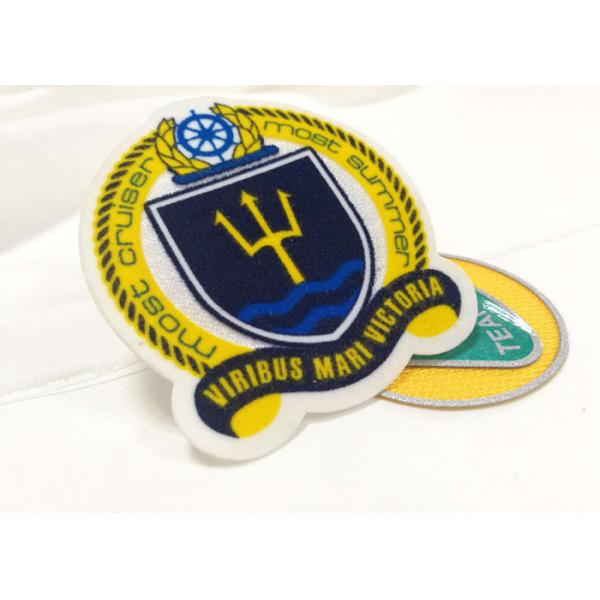 Quality Heat Cut Twill Fabric Custom Clothing Patches Cloth Embroidered Badges wholesale
