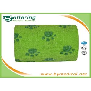 Dog paw printing Veterinary Non Woven Self Adhesive Flexible Wrapping Bandage