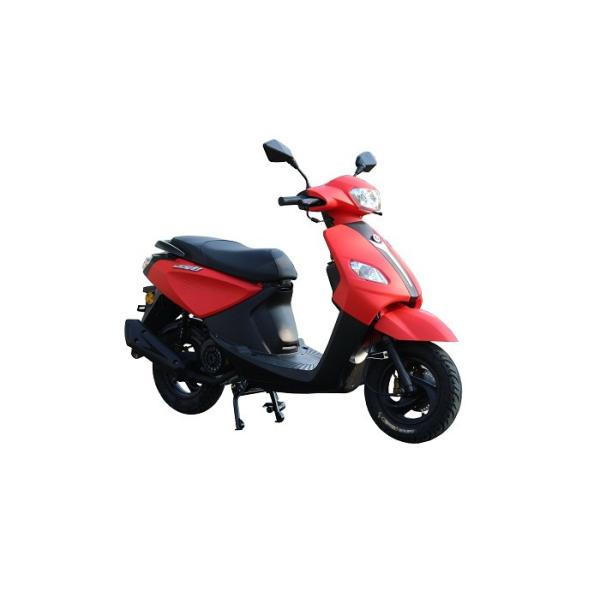 Quality gas motor scooter red JOG 125cc 150cc GY6 engine front disc rear drum black alloy wheel iron muffler wholesale