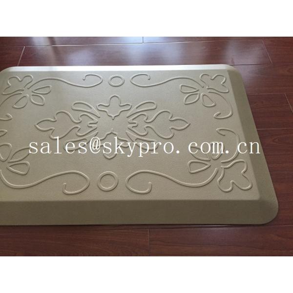 Anti-fatigue non-slip kitchen polyurethane PU mat , assorted colors and textures