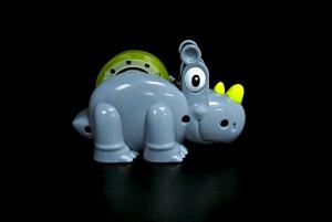 China Two Horn Dinosaur Toy Animal Figures , Jungle Animal Figures For Fast Food Restaurant on sale