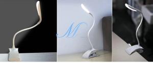 Good Quality USB LED ABS Table Lamp With Touch ON Sensor Clip Style, laptop reading lamp