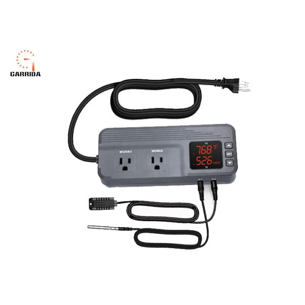 Quality Temperature Controller with Dual Temperature Sensor AC Dual Stage Outlet Thermostat with 12 Period Time Stage 1800W ETL wholesale