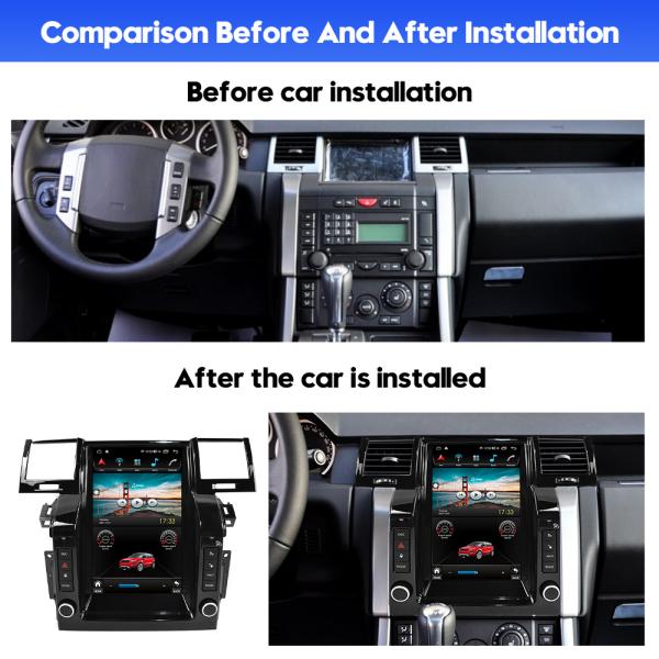Viknav Car Radio For Range Rover Sport L320 (2005-2009) 12.1 Inch Android Auto Radio Vertical Screen Multimedia Player