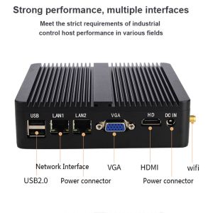 DDR4L 8GB M.Sata 256GB Sunspad Mini Pc Computer fanless With Win 10 Intel