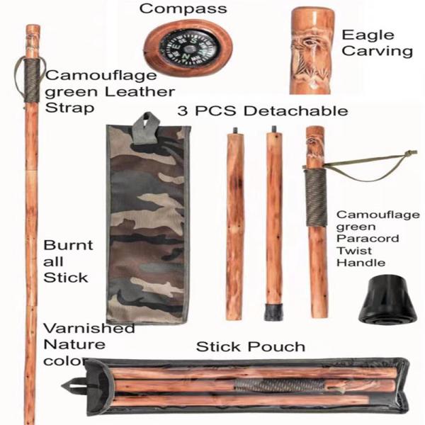 Quality Peach Solid Wood Walking Canes 500g Straight Handle wholesale