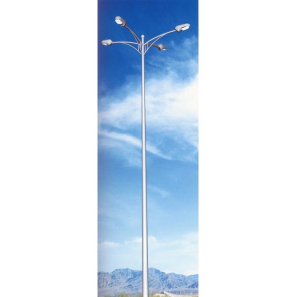 Steel Lighting Pole pass CE, ISO, HDG Galvanized octagonal, conical or tubular