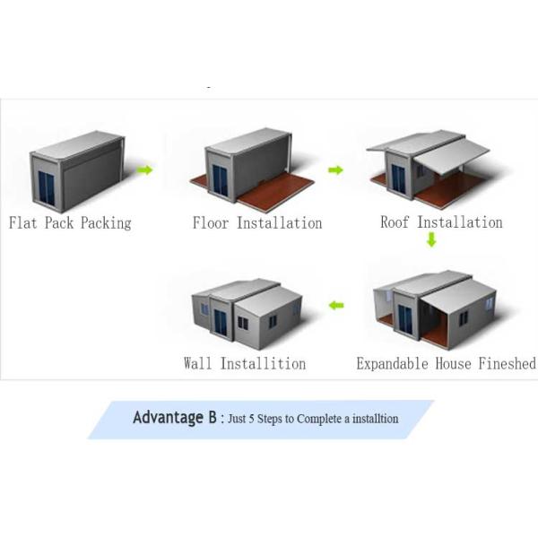 Zontop Modern Design 3 Bedroom Light Steel Structure Modular Home Prefabricated Expandable Container House