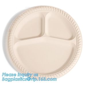 custom printed party plates disposable sugarcane bagasse plate Biodegradable
