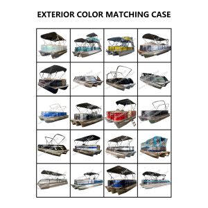 30FT Double Layer Luxury Yellow Pontoon Boat with Slide, Bar, Restroom, Shower,