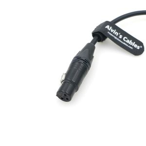 Mini XLR 3 Pin Male To XLR 3 Pin Female Coiled Audio Cable For Blackmagic Pocket
