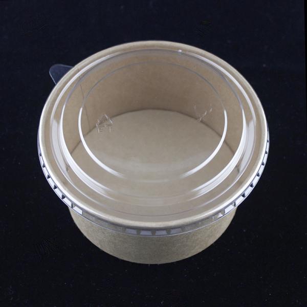 Eco Friendly Paper Salad Bowls With Lids 1000ml Kraft Food Containers