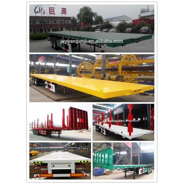 3 Axle 40FT Flatbed Semi Trailer with 2''/3.5'' Bolt Type Kin Pin and 12R22.5 Tires