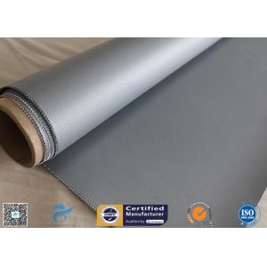 China Gray Color 510g High Strength Silicone Coated Fiberglass Fabric For Welding Curtain on sale