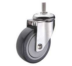 Cheap Stainless Steel PU Caster Threaded for sale