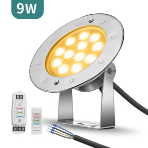 ERP 380LM Underwater LED Pool Lights 9W IP68 DMX512 Control
