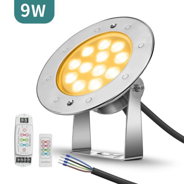 Quality ERP 380LM Underwater LED Pool Lights 9W IP68 DMX512 Control wholesale