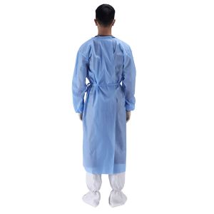 Breathable 40gsm PP CPE SMS Disposable Exam Gowns