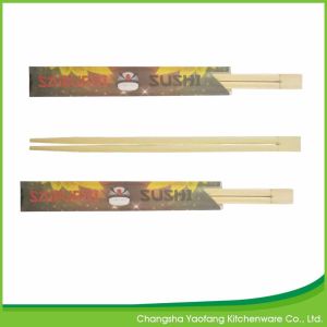 Natural Japanese Reusable Bamboo Chopsticks Custom Logo Twins 24cm Length