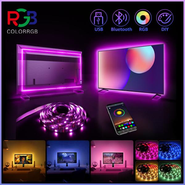 5V RGB SMD 5050 LED IP65 Strip Light Set 3keys With And Lamp Luminous Flux Lm