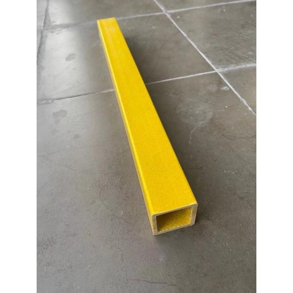 Quality Yellow Pultruded 4x4 FRP Square Tube ISO 9000 Corrosion Resistance wholesale