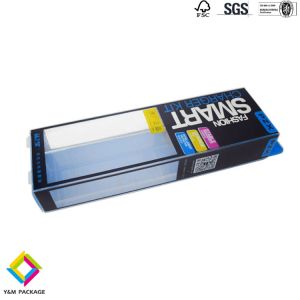 Empty Cardboard Earphone Packing Box With Transparent Window Folding Carton For