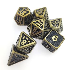 Dice set for DND or RPG dice Practical Plating Sharp colourful Metal
