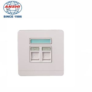 ANSHI RJ45 86x86mm Single Hole Panel Telecommunication Face Plate