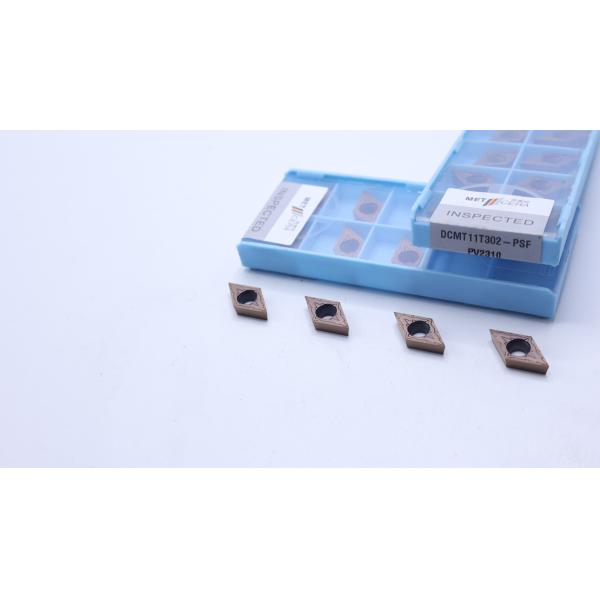 Indexable Cermet Turning Insert ,PVD Coated Internal Turning Insert, Finishing Chipbreaker DCMT11T302, Bronze Color